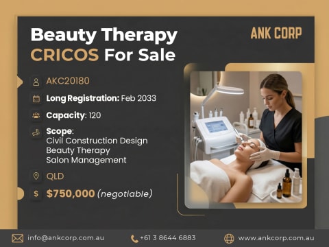 ​Beauty Therapy CRICOS For Sale | QLD | $750,000