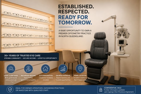 Established North QLD Optometry Clinic with Accommodation