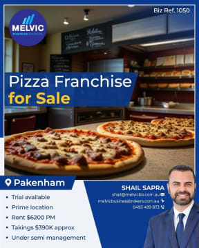 Pizza Franchise Take away Business for sale Takings 9500PW