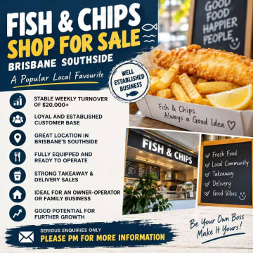 FISH & CHIPS SHOP FOR SALE – BRISBANE SOUTHSIDE