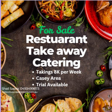 Takeaway Catering Fast-food Cheap Rent Casey Area 8K PW Sale