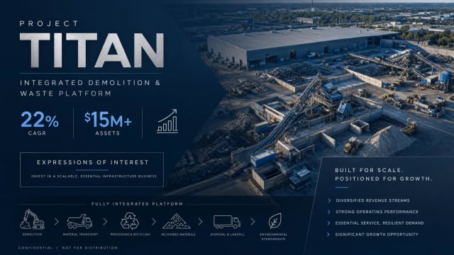 Vertically Integrated Demolition & Waste Processing Group | $22M+ Revenue | Strong Margins |