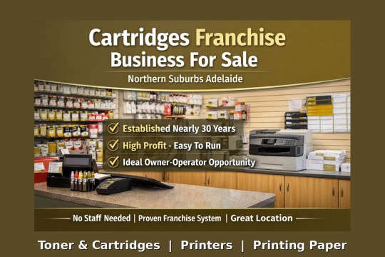 Profitable Long Established Cartridges Franchise Business for sale Northern Suburbs Adelaide