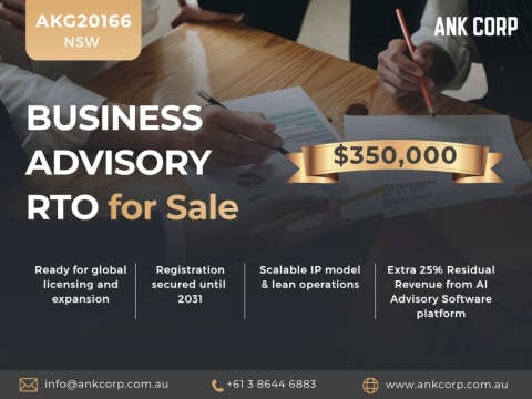 Business Advisory RTO For Sale | $350,000 | NSW | AKG20166