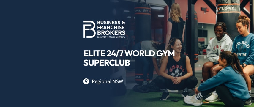 ELITE 24/7 WORLD GYM SUPERCLUB FOR SALE (REGIONAL NEW SOUTH WALES) BFB4835