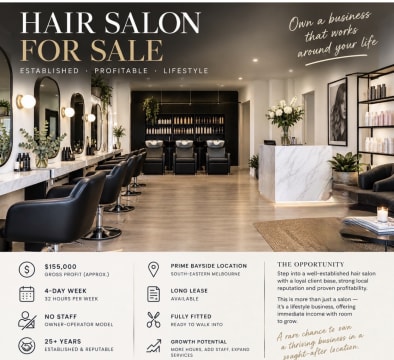 "High-Profit, Turnkey Hair & Beauty Salon with Loyal Clientele & Strong Profits