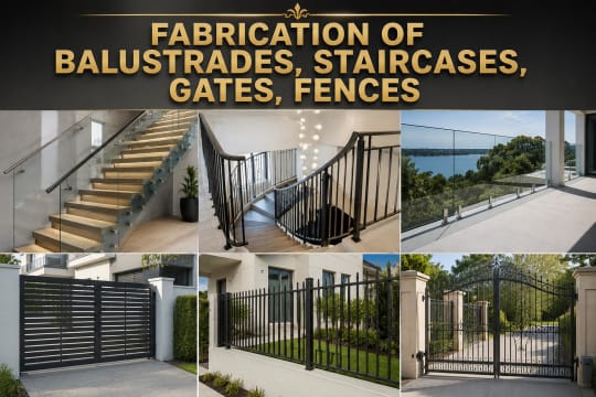 FABRICATION OF BALUSTRADES, STAIRCASES, GATES, FENCES