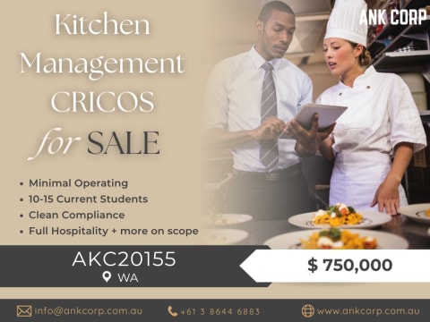 Kitchen Management CRICOS for Sale | WA | $750,000| AKC20155