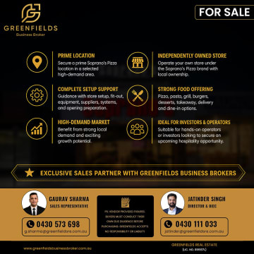 Upcoming Soprano's Pizza Store Opportunity | Glenroy, VIC | Thriving Hospitality Investment