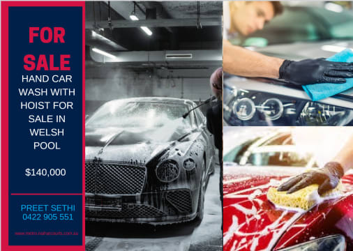 HAND CAR WASH WITH HOIST IN WELSHPOOL