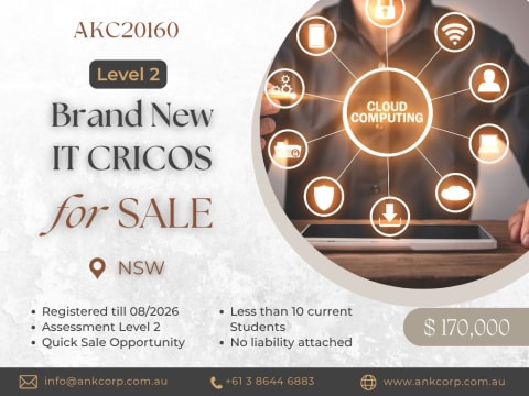 IT CRICOS for Sale | NSW | $170,000 | AKC20160