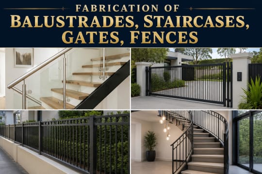 FABRICATION OF BALUSTRADES, STAIRCASES, GATES, FENCES