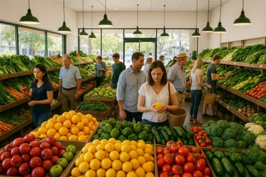 Busy Ipswich Fruit Market - 5871