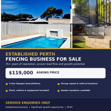 Established Perth Fencing & Retaining Business For Sale