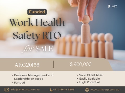 FUNDED Work Health Safety RTO for Sale | VIC | $900,000