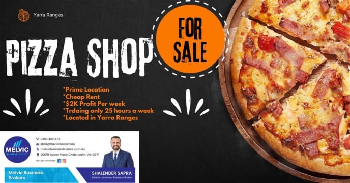 Pizza Shop For Sale Prime Location Cheap Rent Yarra Ranges