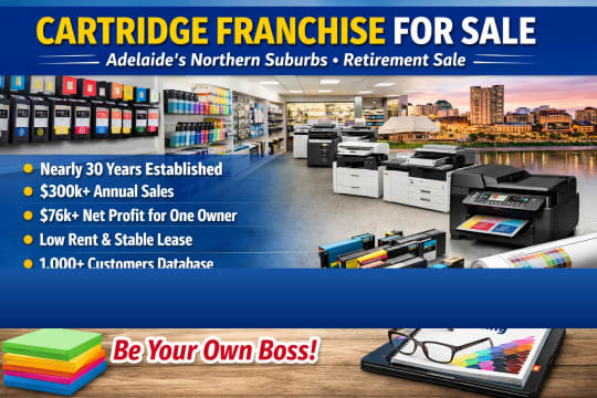 Profitable Long Established Cartridges Franchise Business for sale Northern Suburbs Adelaide