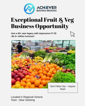 Established Fruit & Veg Retail & Wholesale Business – Regional Victoria Town, Near Geelong