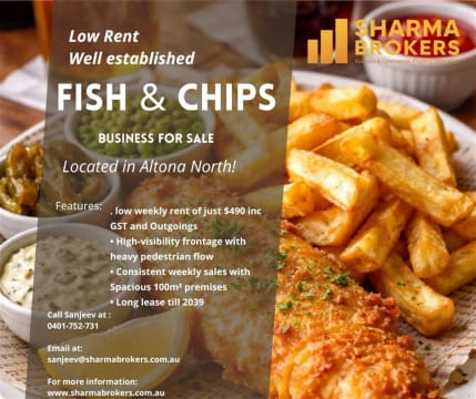 Low Rent Fish & Chip Business for Sale - Altona North!