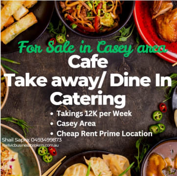 Cafe for Sale in Casey Area Takings 12K PW