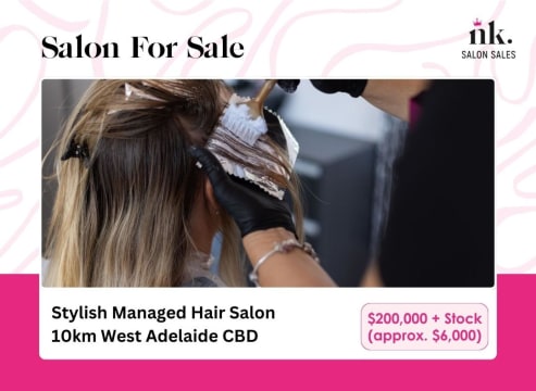 Stylish Managed Hair Salon, 10km West Adelaide CBD