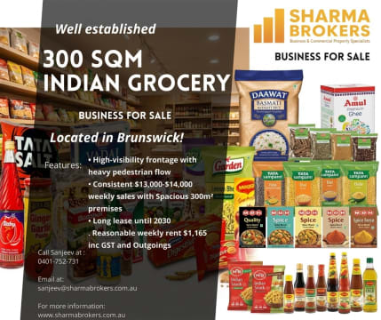 Established Indian Grocery Business for Sale - Brunswick!
