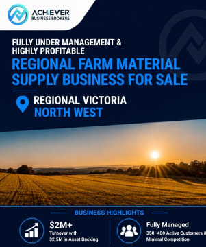 FULLY UNDER MANAGEMENT & HIGHLY PROFITABLE REGIONAL FARM MATERIAL SUPPLY BUSINESS FOR SALE – REGI...