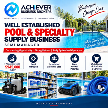 WELL ESTABLISHED POOL & SPECIALTY SUPPLY BUSINESS / SEMI MANAGED – Craigieburn