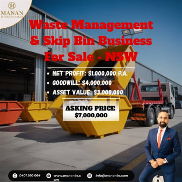 Skip Bin Hire & Waste Management Business for Sale in NSW