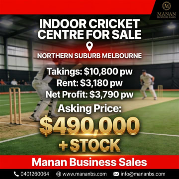 Indoor Cricket Academy for Sale | Northern Melbourne