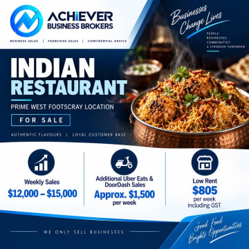 PROFITABLE INDIAN RESTAURANT – PRIME WEST FOOTSCRAY LOCATION – LOW RENT & STRONG WEEKLY SALES