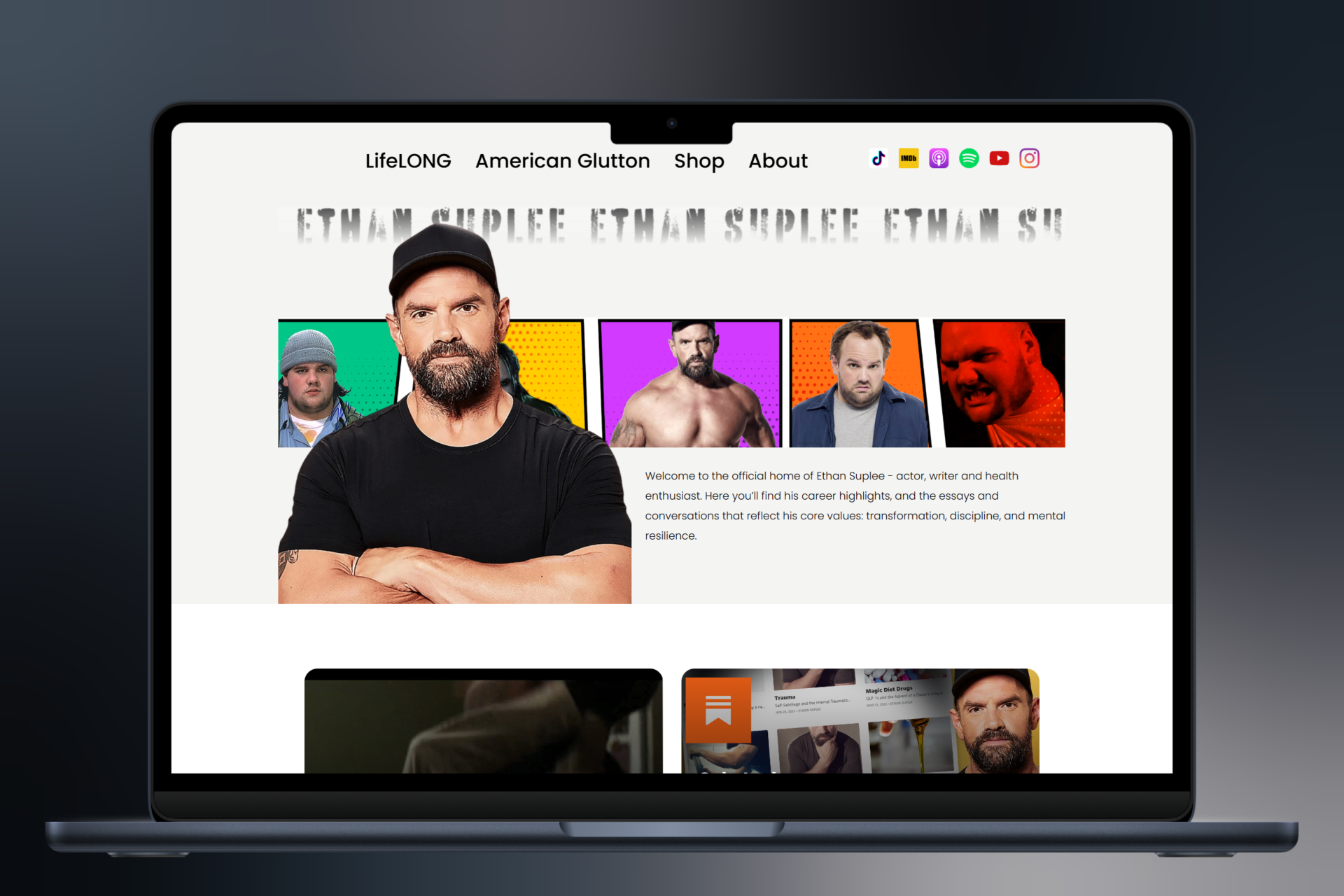 American Glutton - Squarespace Website Redesign