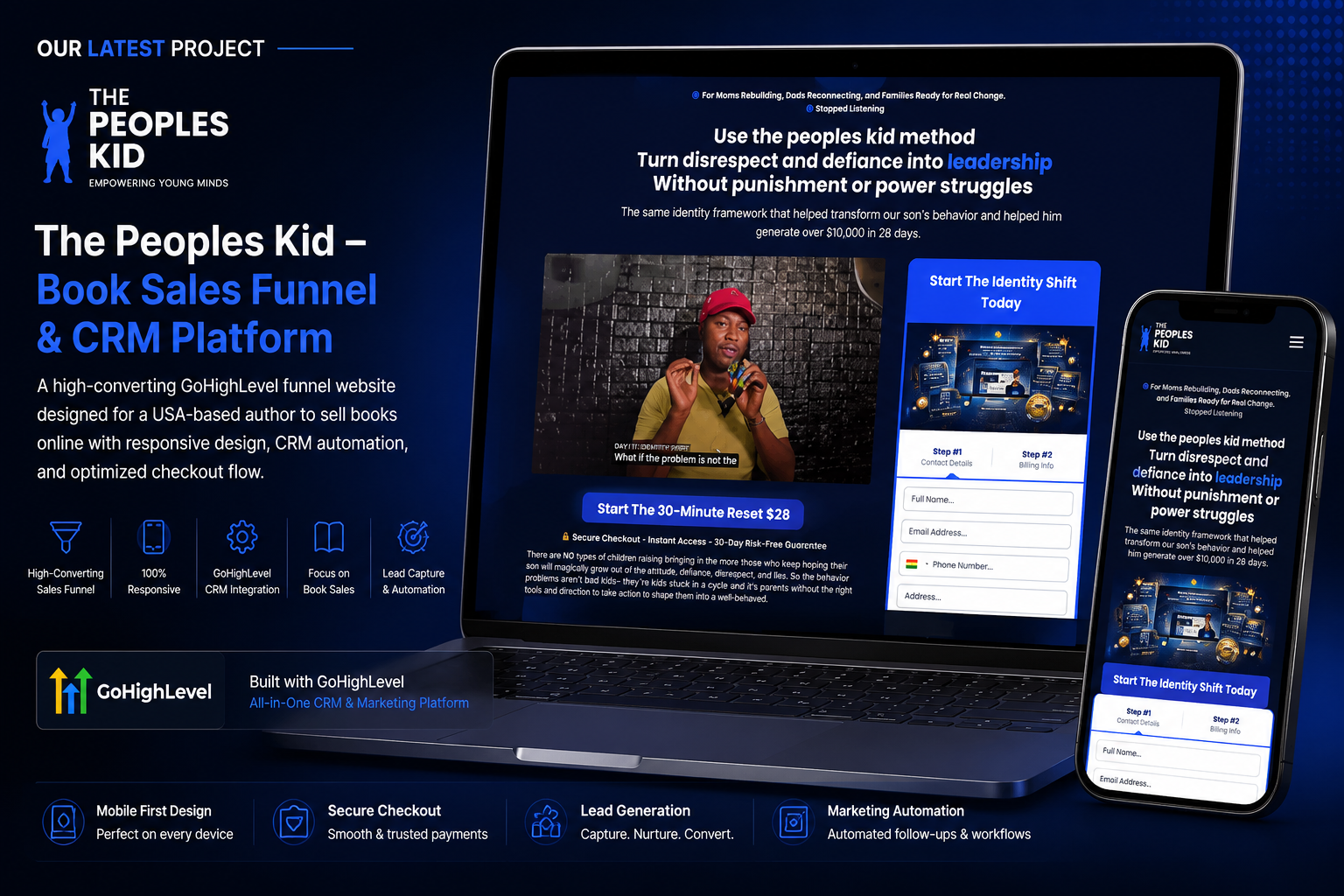 The Peoples Kid – High-Converting Book Funnel & Landing Platform mockup