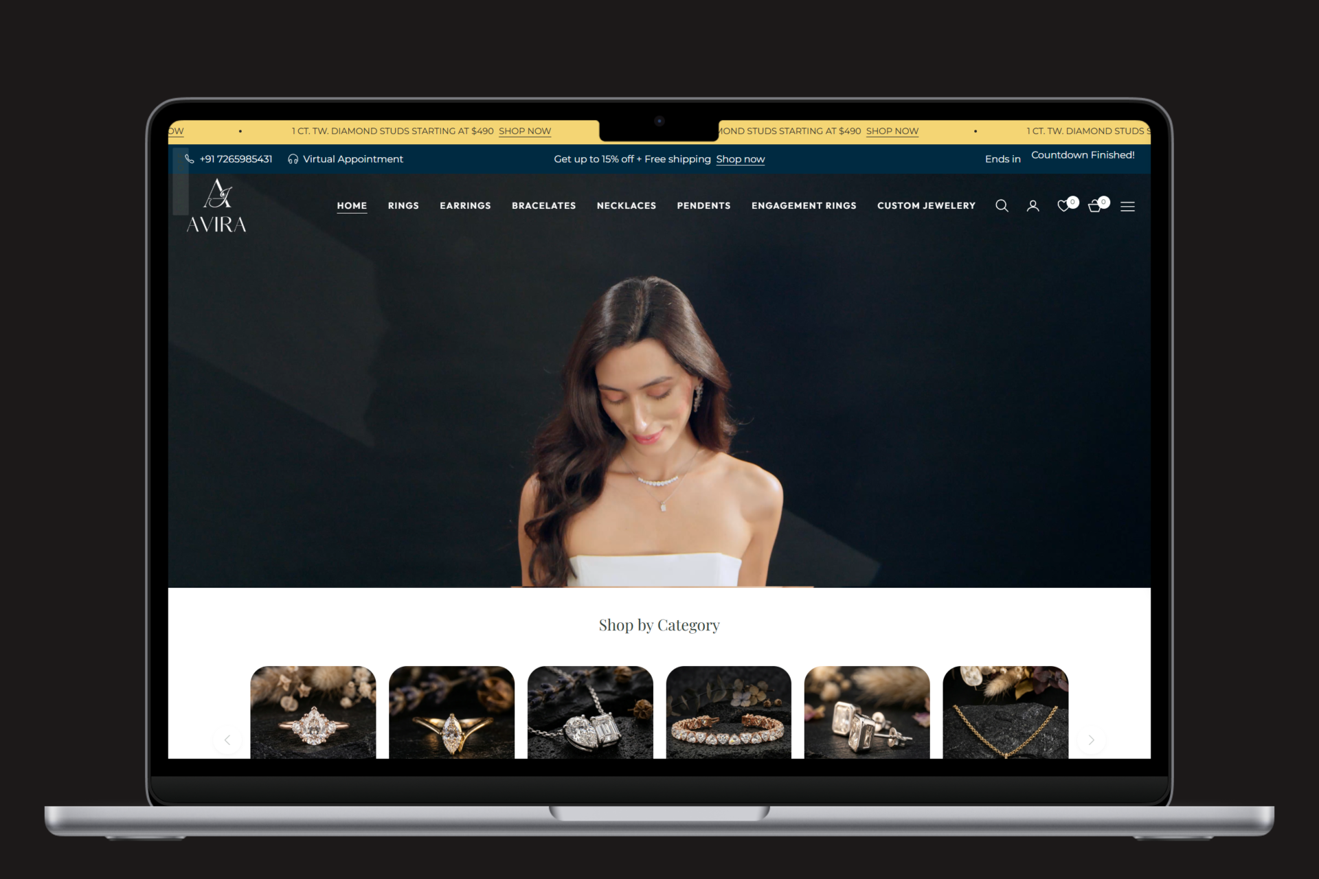 Avira Jewels Luxury E-commerce Platform