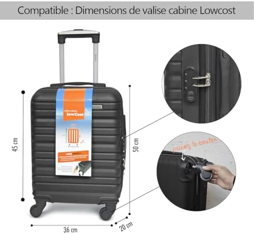 Vue 5 de Valise Cabine Pour Easyjet