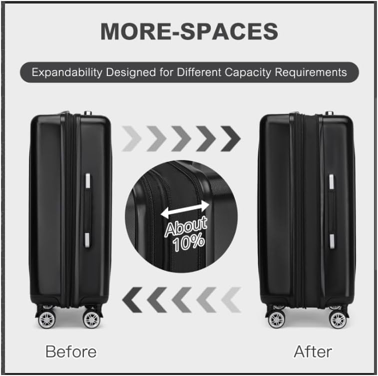 Vue 3 de Valise Extensible Rigide En