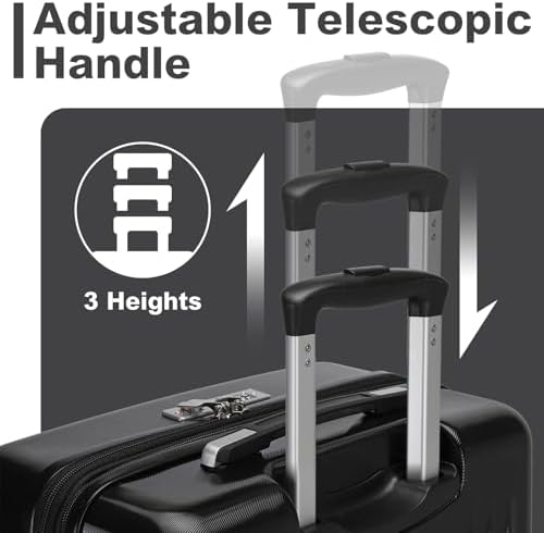 Vue 6 de Valise Extensible Rigide En