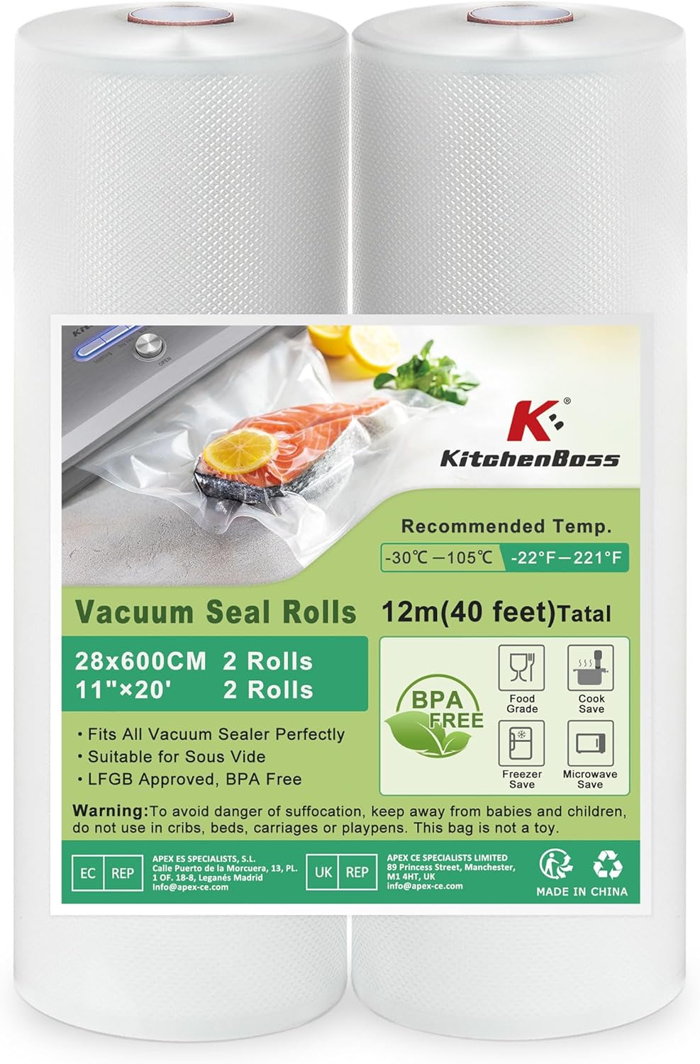 Kitchenboss Sacs Sous Vide