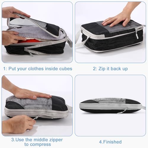 Vue 6 de Pieces Packing Cubes Compression