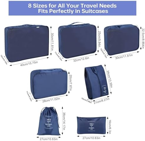 Vue 3 de Organizer Valise Packing Cubes