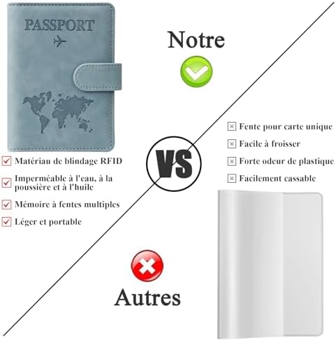 Vue 2 de Protege Passeport Et Etiquette