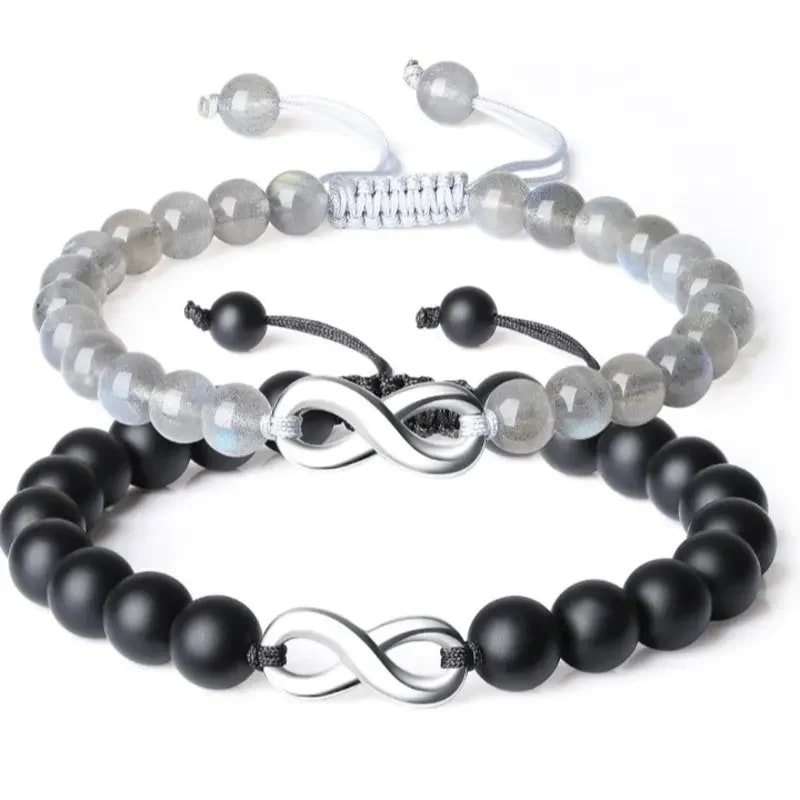 Pulseras de Pareja: Símbolo de Infinito y amor eterno. Disponible en dorado - Imagen 1