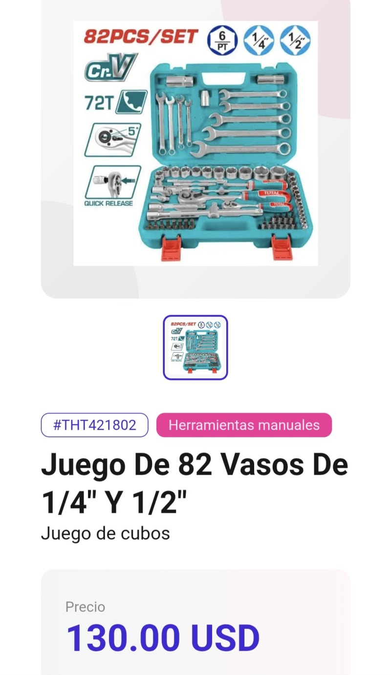 Juego de Cubos (82 piezas 1/4" y 1/2") - Imagen 1