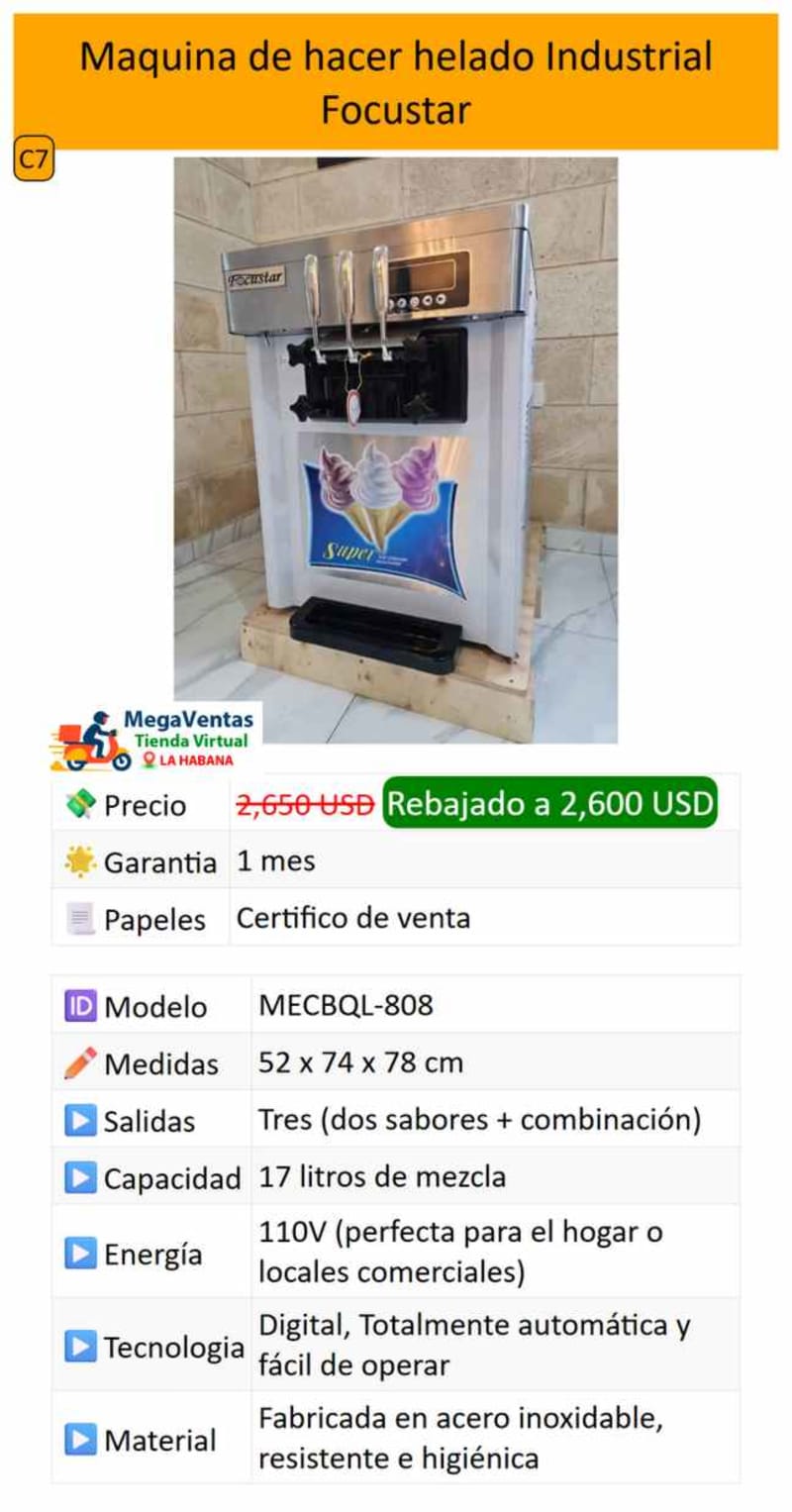 Máquina de hacer helado Industrial Focustar - Imagen 1