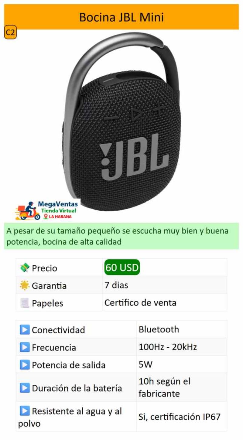 Bocina JBL Mini - Imagen 1
