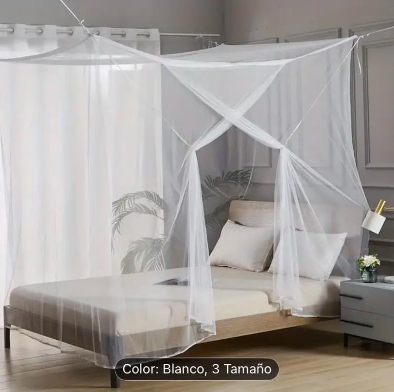 Mosquitero cuadrado para cama - Imagen 1