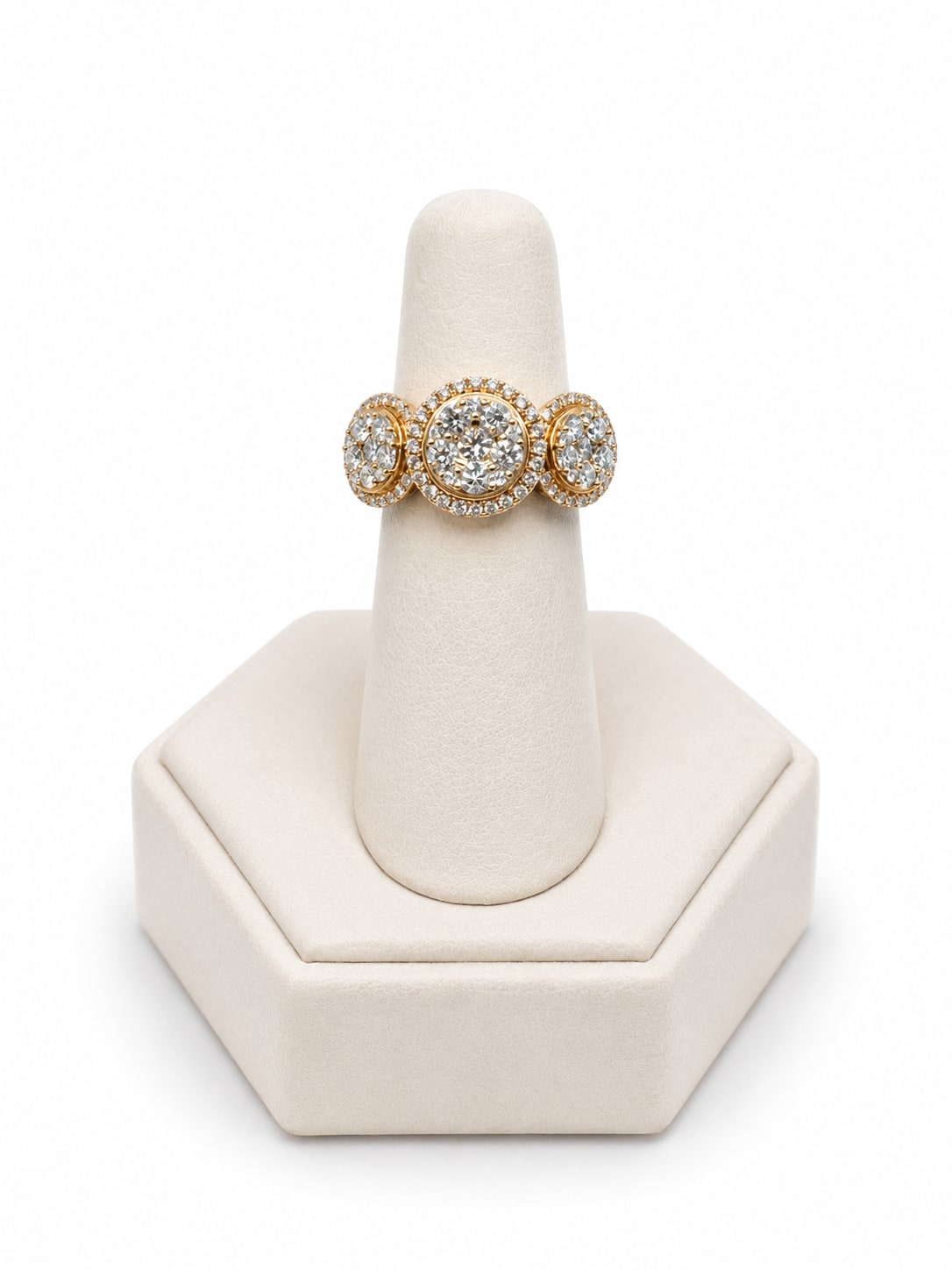 Rose Gold Cluster Halo Diamond Ring