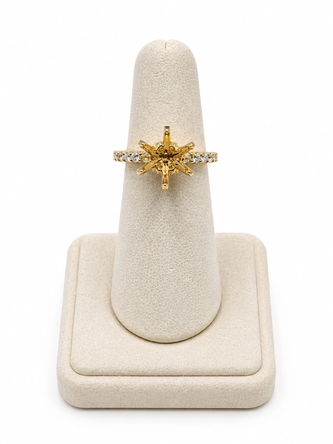 Yellow Gold 6 Prong Diamond Semi-Mount Engagement Ring