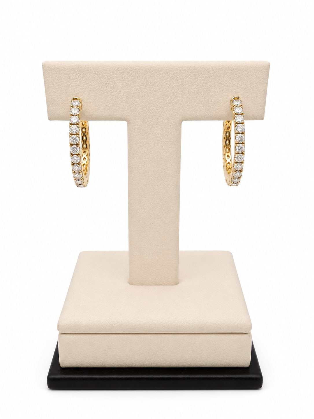 Yellow Gold Diamond Hoop Earrings