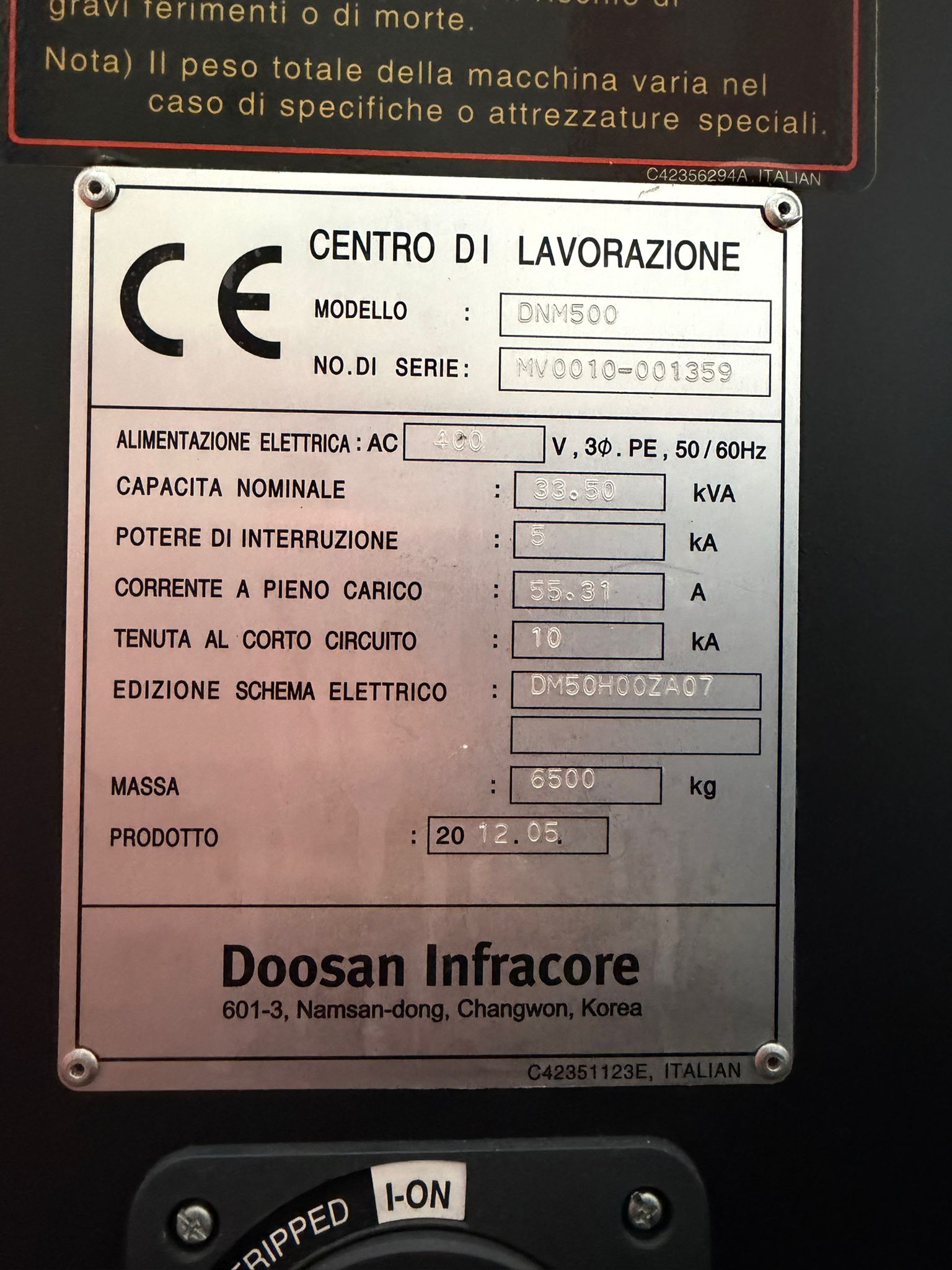 CENTRE D'USINAGE 3 AXE DOOSAN